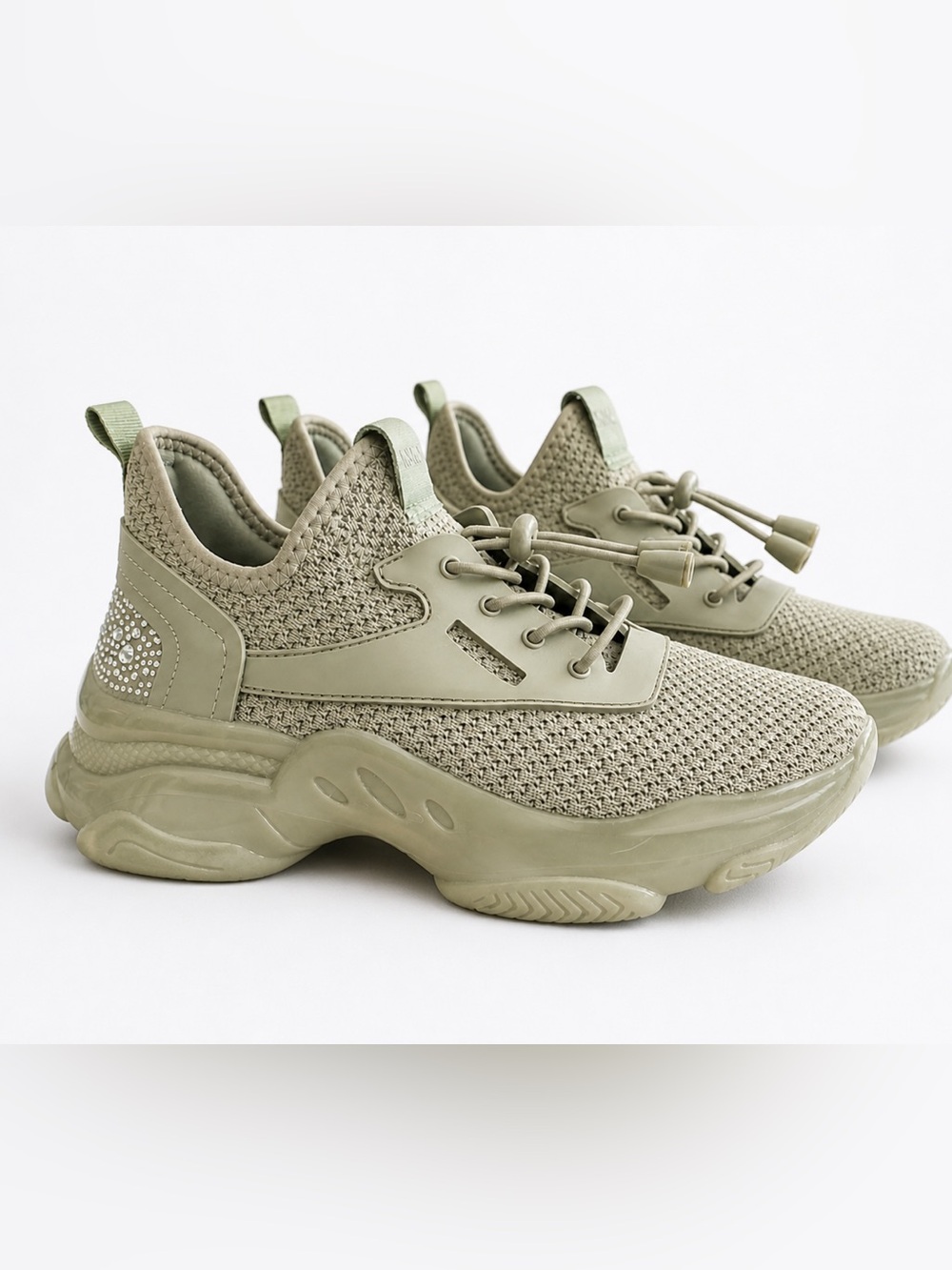Steve Madden Sage Knit Lace-Up Sneakers